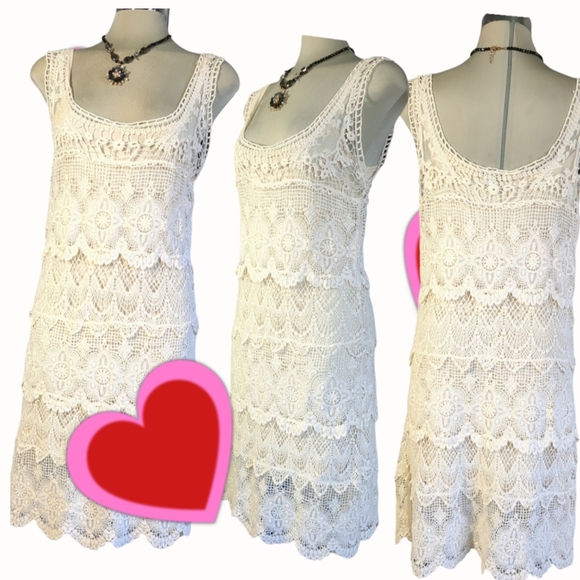 SOLITAIRE By Ravikhosla Ivory Lace Gorgeous  Dress Size S - Picture 13 of 16